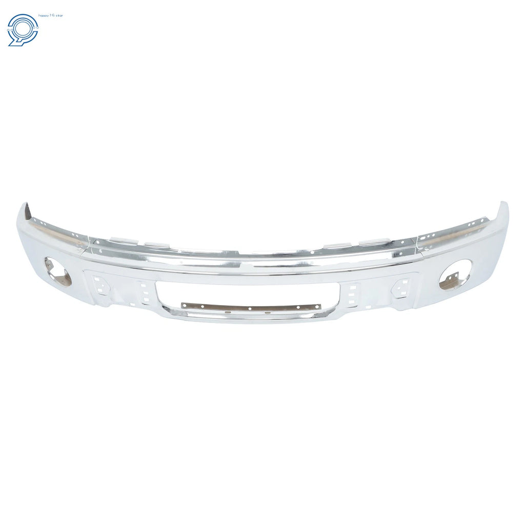 Chrome Front Bumper Face Bar with Fog Lamp Holes for Ford F-150 (2009–2015)