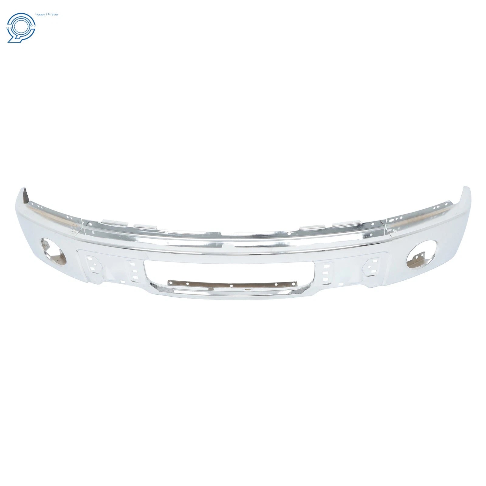 Chrome Front Bumper Face Bar with Fog Lamp Holes for Ford F-150 (2009–2015)