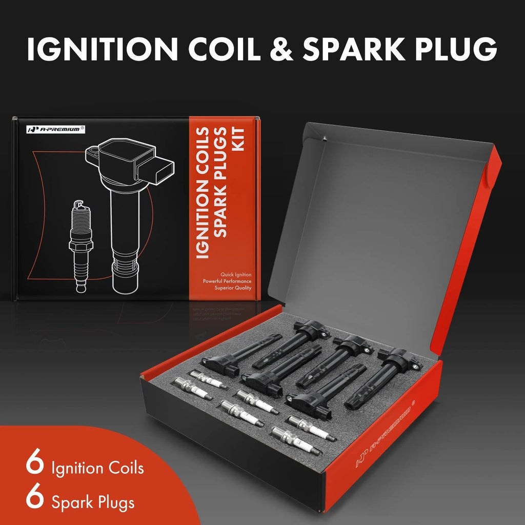 Set of 6 Ignition Coils & Iridium Spark Plugs for Mitsubishi Galant (2009)