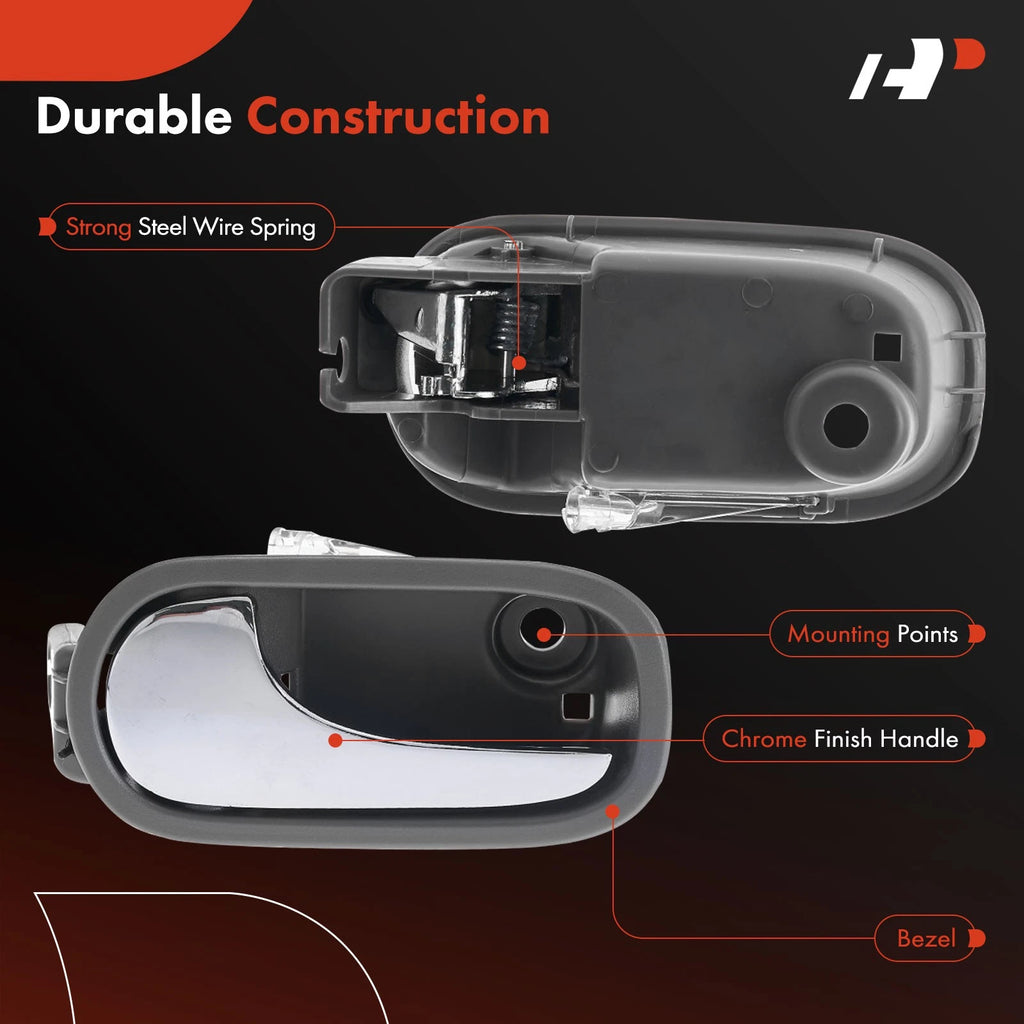 2X Front Interior Door Handle with LED Hole for Chevrolet Malibu (2008-2012)