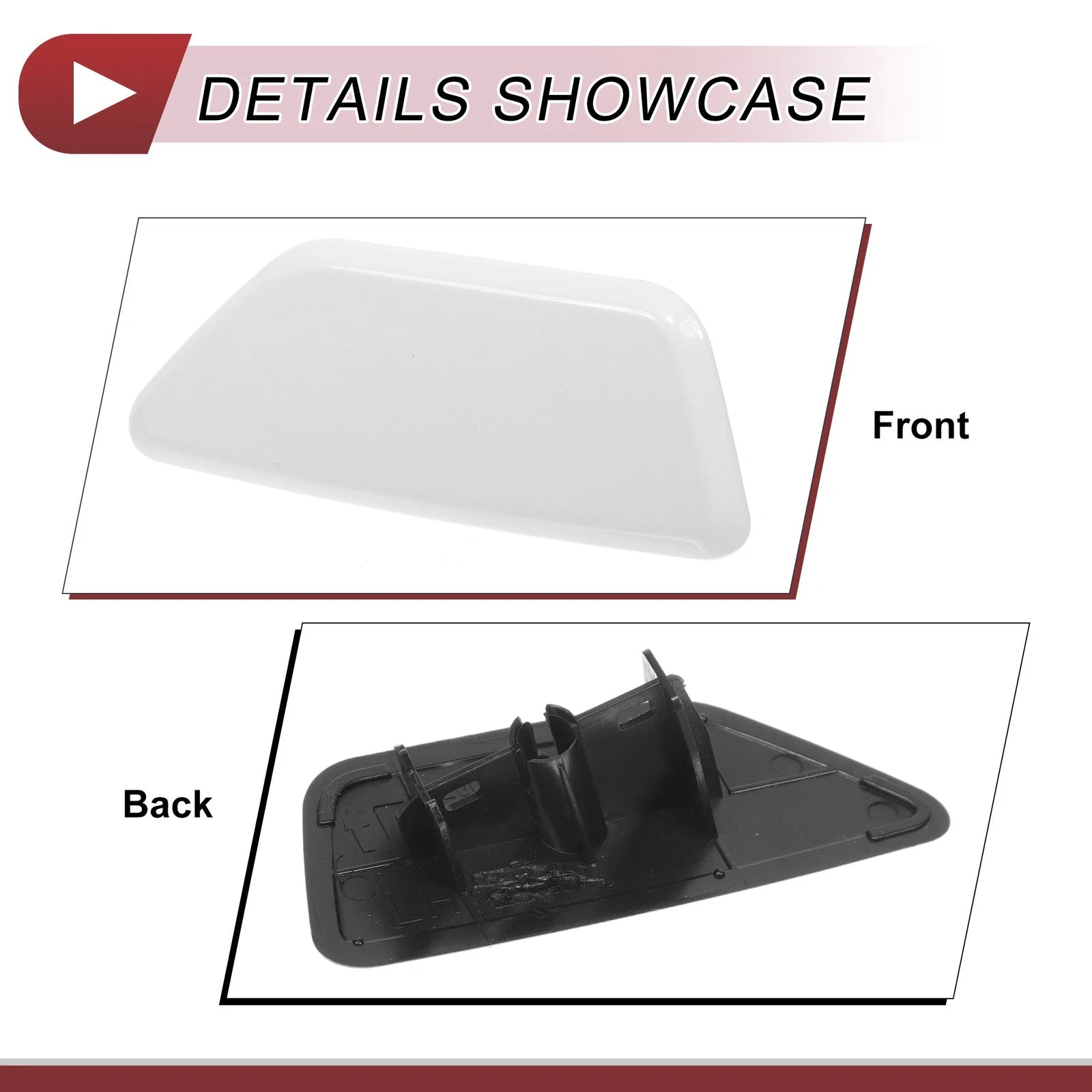 Front Left Washer Nozzle Cover Cap for Subaru Legacy (2010–2014) White