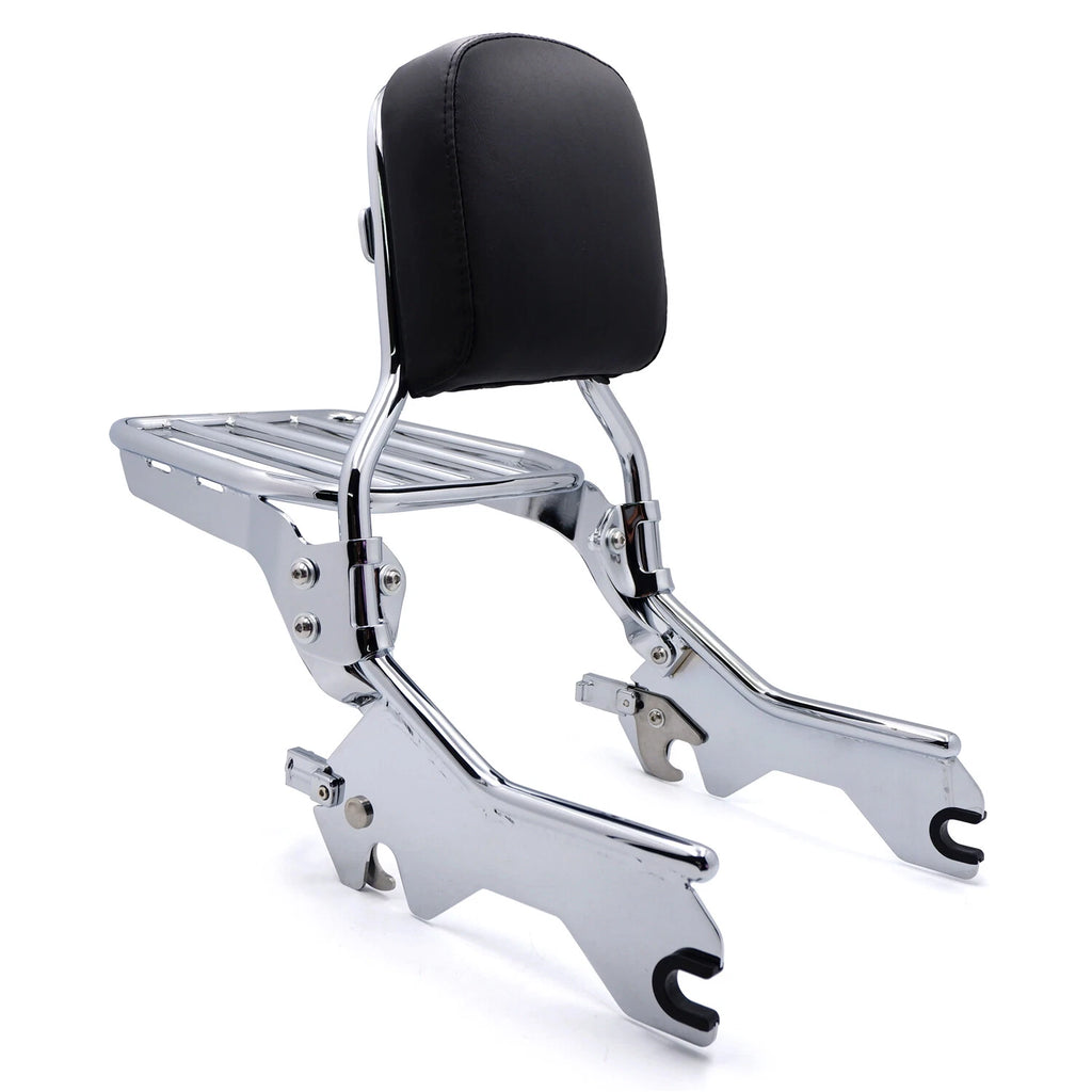 Sissy Bar Upright Chrome Luggage Rack for Harley FLDE FLHC (2018–Later)