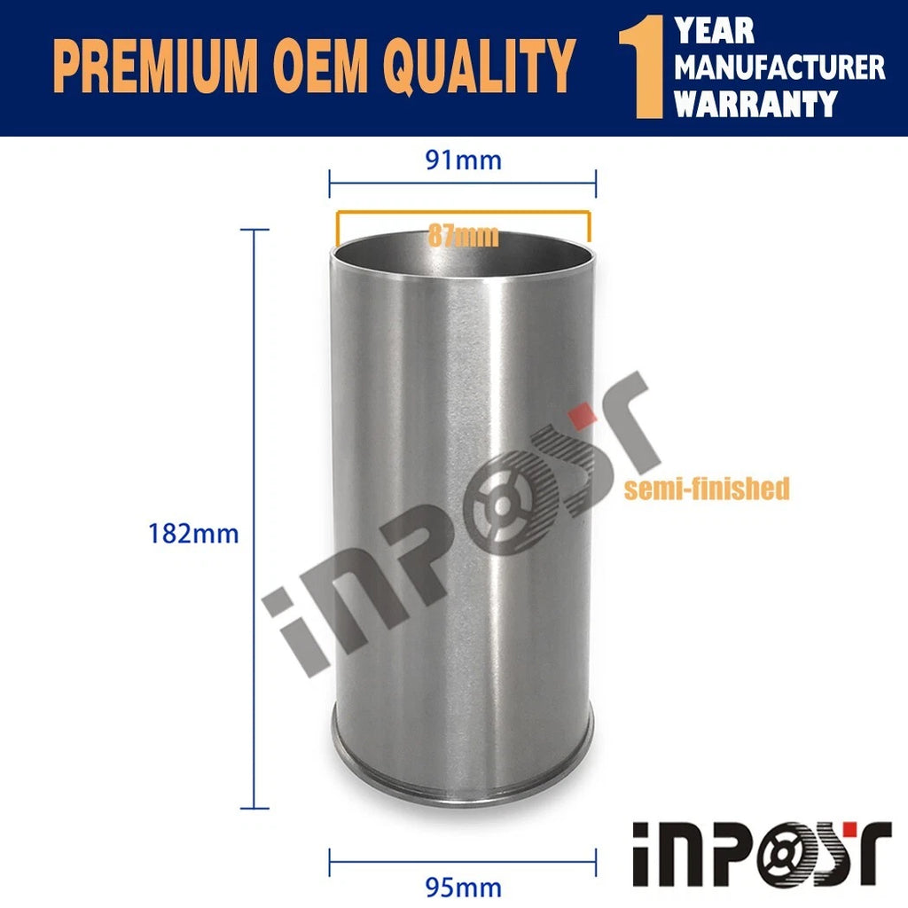 3pcs Cylinder Liner Sleeve for Yanmar 3TNV88-M, 3TNV88 (Semi-finished)