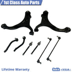 Set of 8 Front Control Arms Tie Rods for Hyundai Santa Fe Sorento (2007–2013)