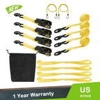 Set of 4 15 FT Ratchet Tie Down Straps