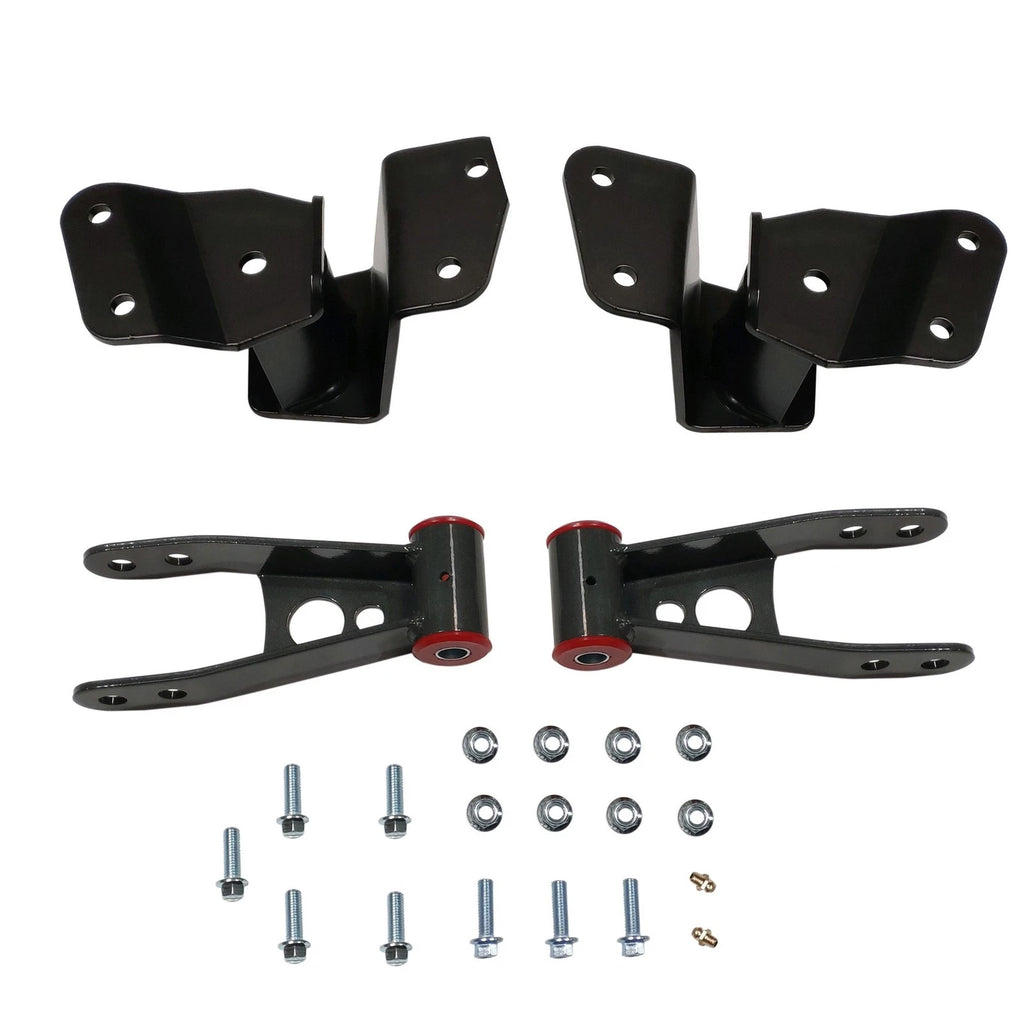 Set of Drop Shackles & Hangers for Chevrolet Silverado/Sierra 1500 (1988–1998)