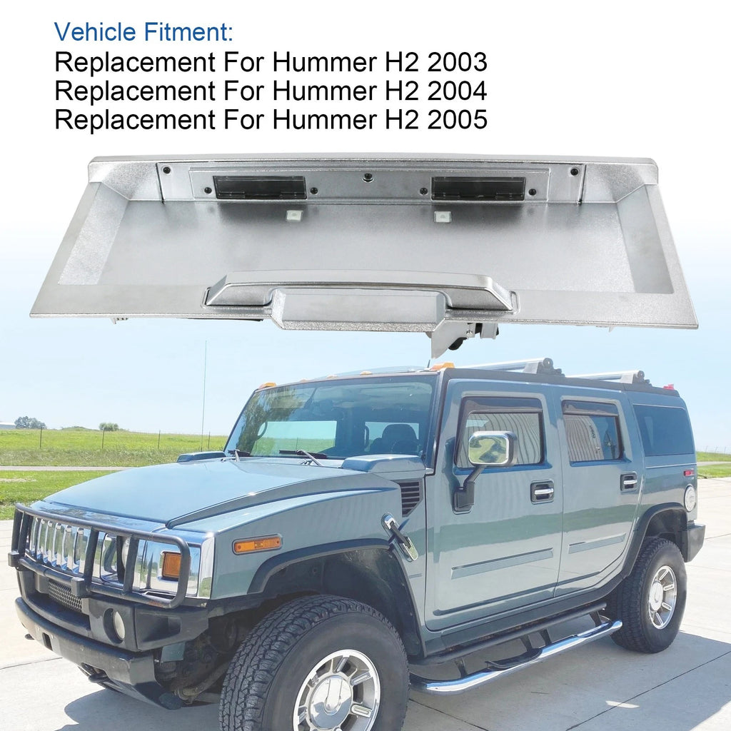 Chrome Rear Tailgate License Plate Pocket Panel for Hummer H2 (2003-2005)