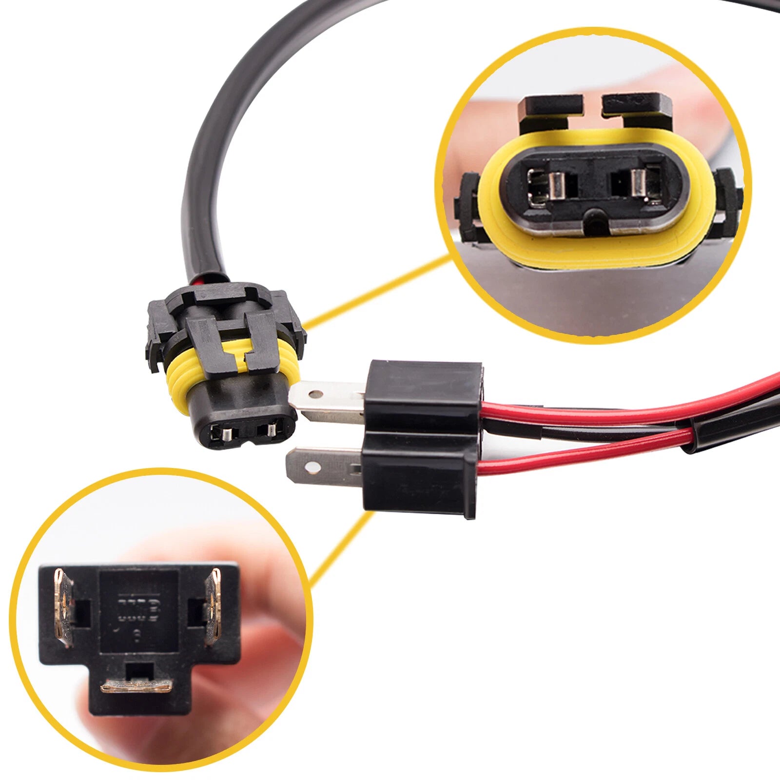 9006 to H4 Headlight Retrofit Adapter Wires for Conversion (2010-2020)