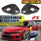 Carbon Look Rear View Mirror Cover Cap for Honda Civic (2021–Present)
