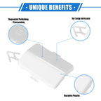 Rear Bumper Tow Hook Eye Hole Cap for Mercedes-Benz R320 (2007-2009) White