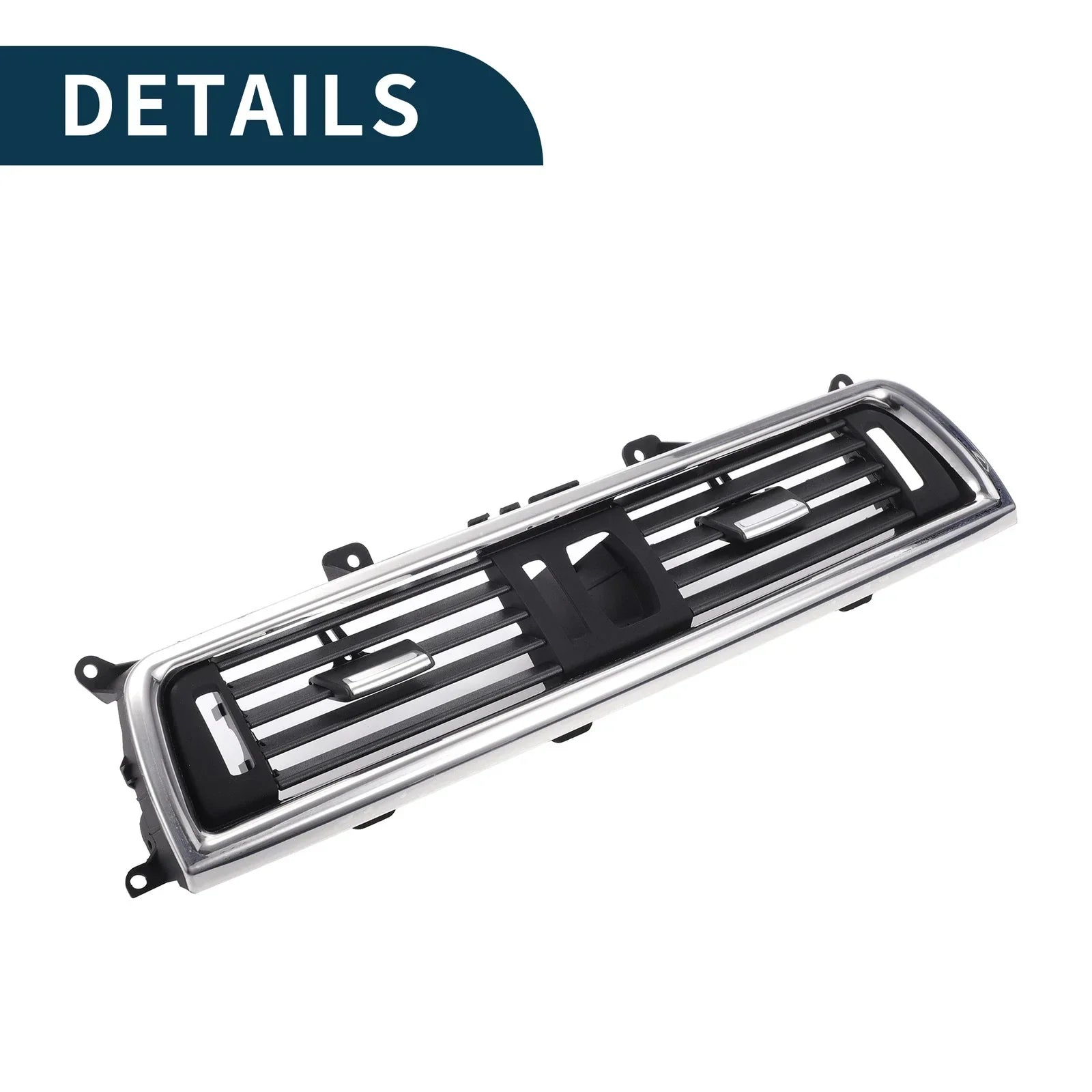 Center Dash A/C Outlet for BMW 528i 2011 Black Silver Tone