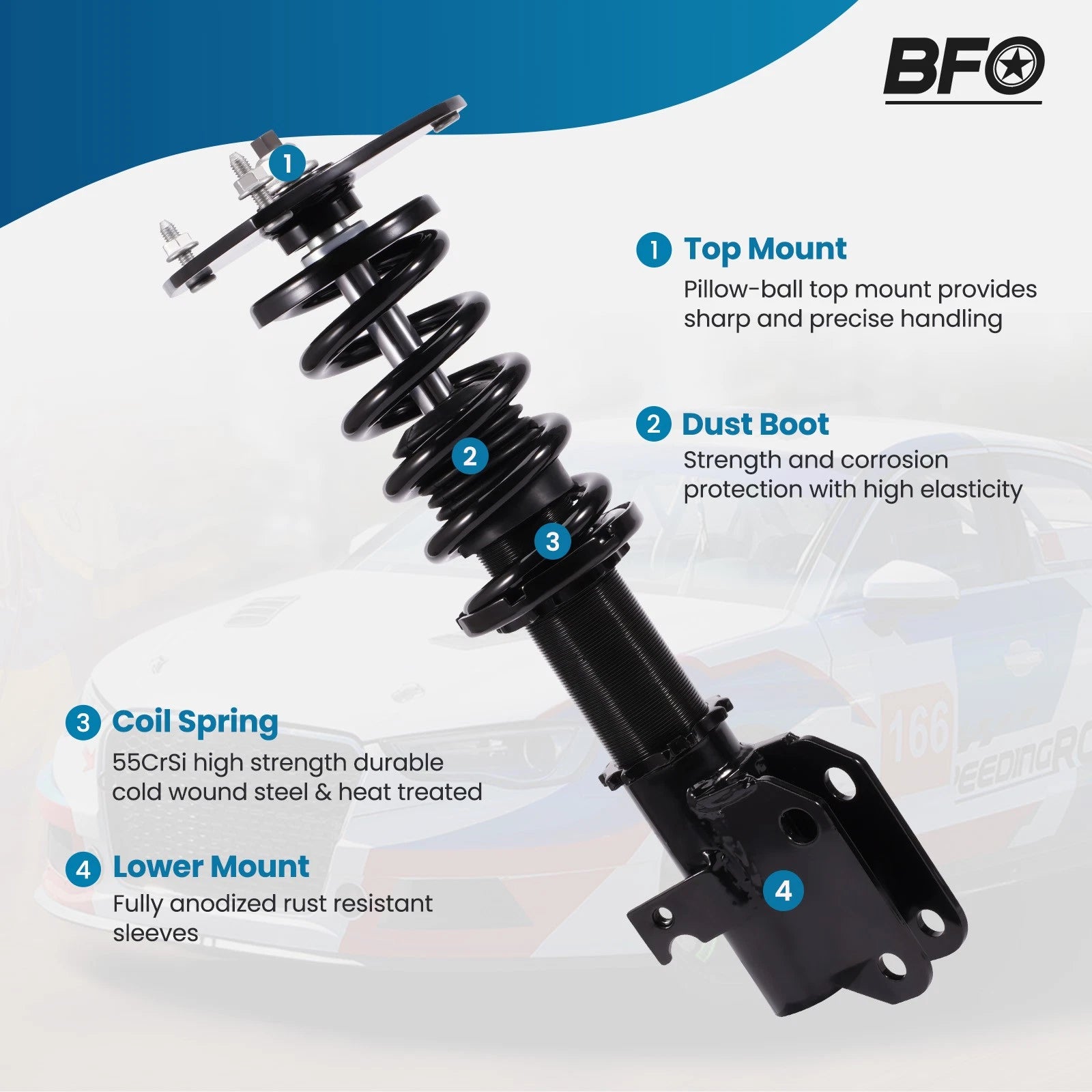 Coilovers Suspension Lowering Kit for Subaru WRX STI (2015-2021)