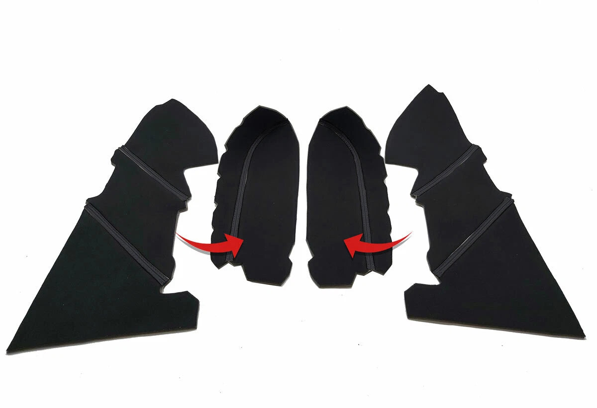 Front Armrest Door Panel Cover for Toyota 4Runner (2003–2009) Black PVC Leather