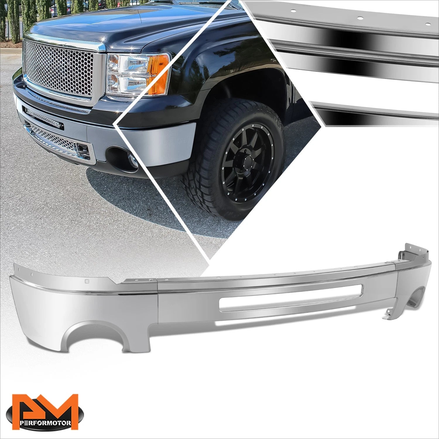 Front Bumper Face Bar Chrome for GMC Sierra 1500 2500 3500 (2007–2013)