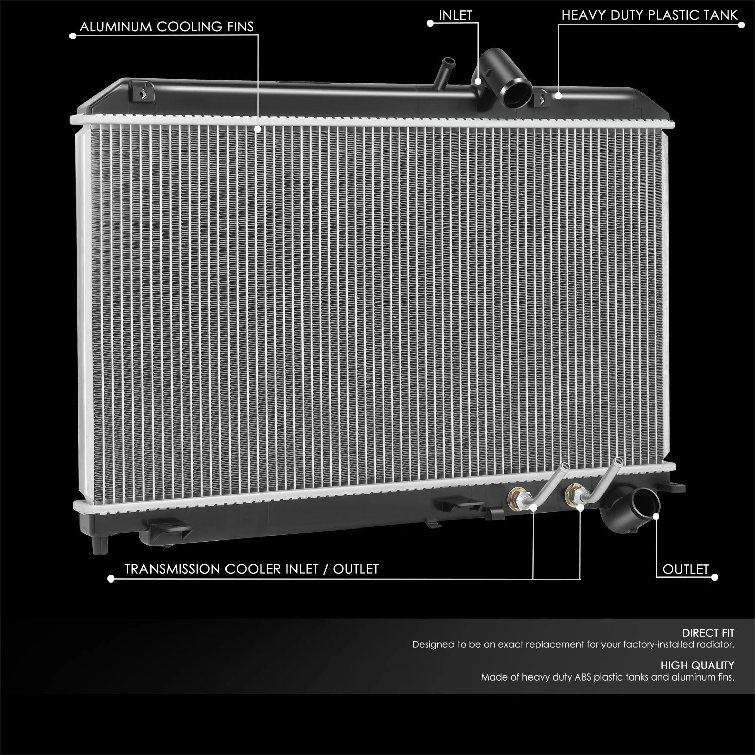 Aluminum Core Radiator for Mazda RX-8 (2004–2008) DPI2694
