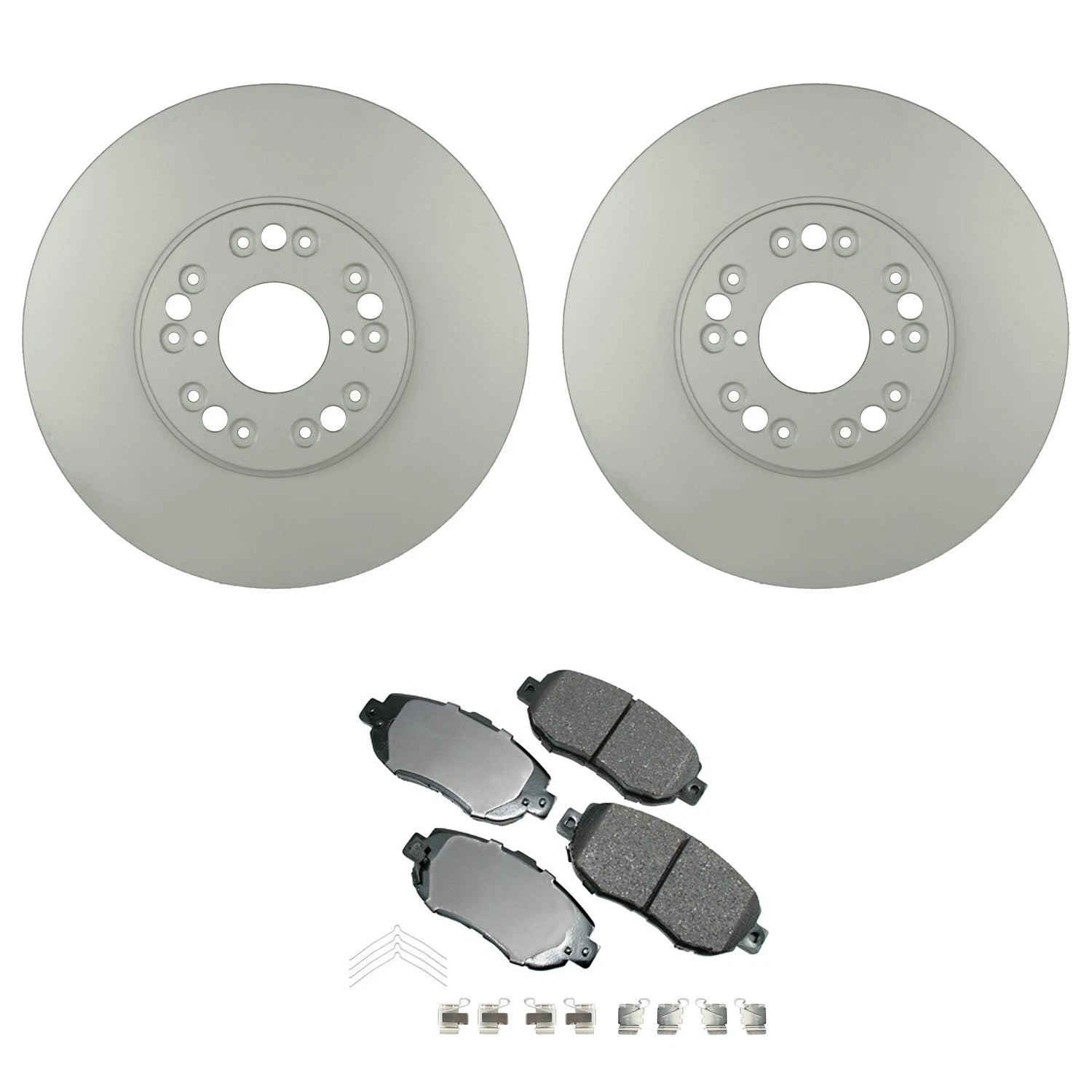 Front Rotors & Akebono ProACT Ceramic Brake Pads for Lexus SC400 (1992–2000)