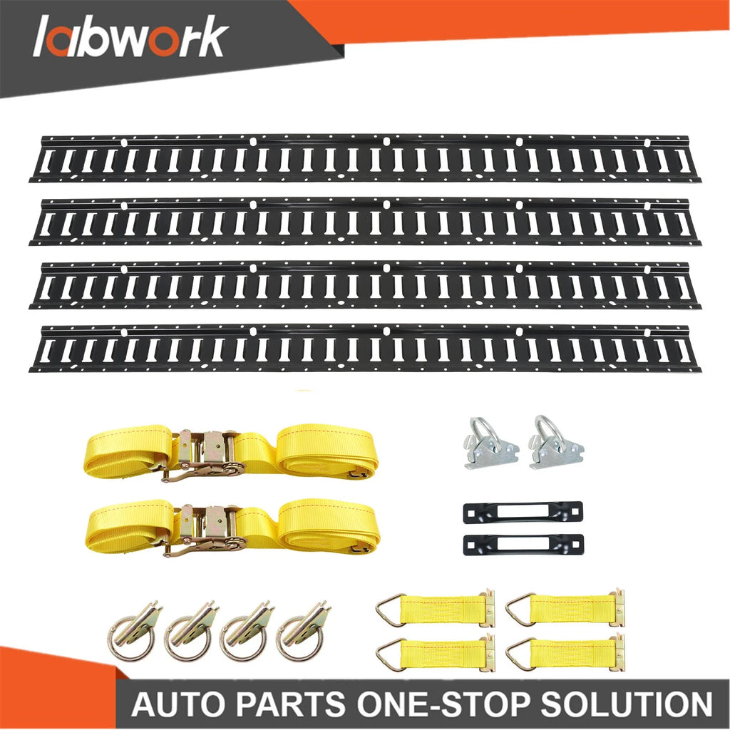 18-Piece E Track Set for Trailers and Cargo Transport