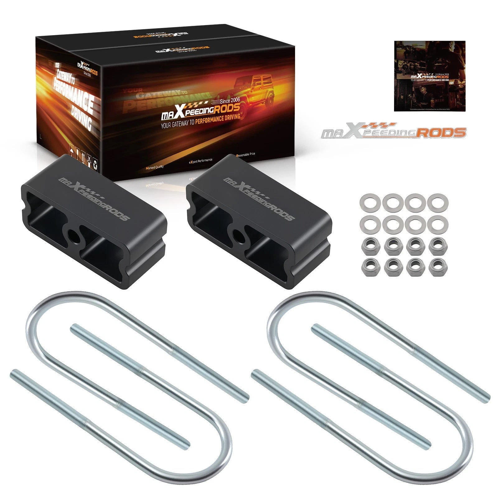 2" Rear Lowering Block Kit for Nissan D21 (1986–1994) Aluminum Anodized