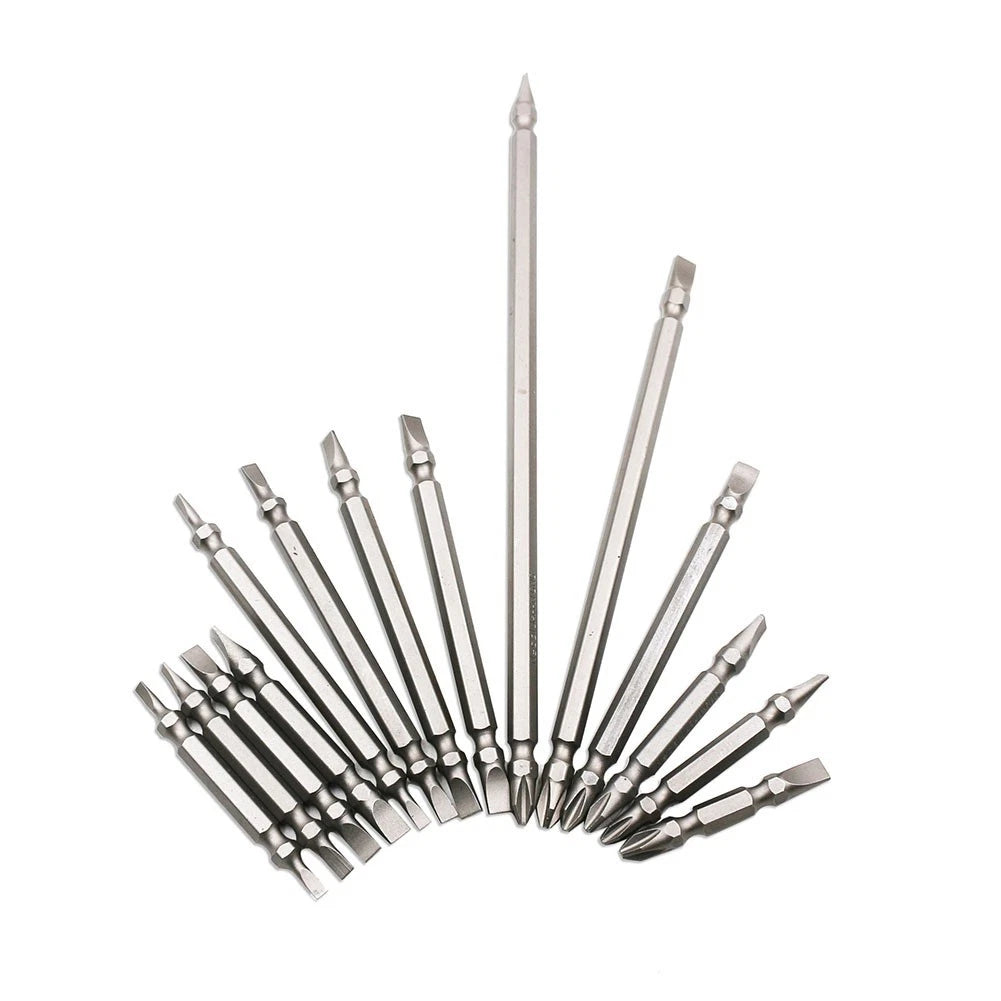 Magnetic Drill Bit Cross PH2 x Slot 6mm Double Head for Electric Screwdriver
