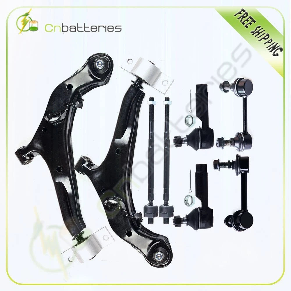 Set of 2 Suspension Control Arm Ball Joint Tie Rod Ends for Infiniti I35 (2002–2004)