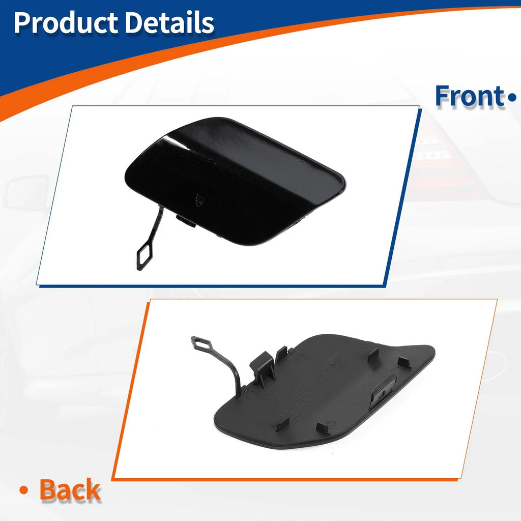 Rear Car Bumper Tow Hook Cover for Mercedes-Benz (A2058850224) Black Metallic