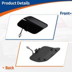 Rear Car Bumper Tow Hook Cover for Mercedes-Benz (A2058850224) Black Metallic
