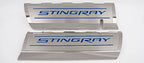 Fuel Rail Covers w/Dark Blue Solid Vinyl "STINGRAY" Inlay for 2014-2019 Corvette