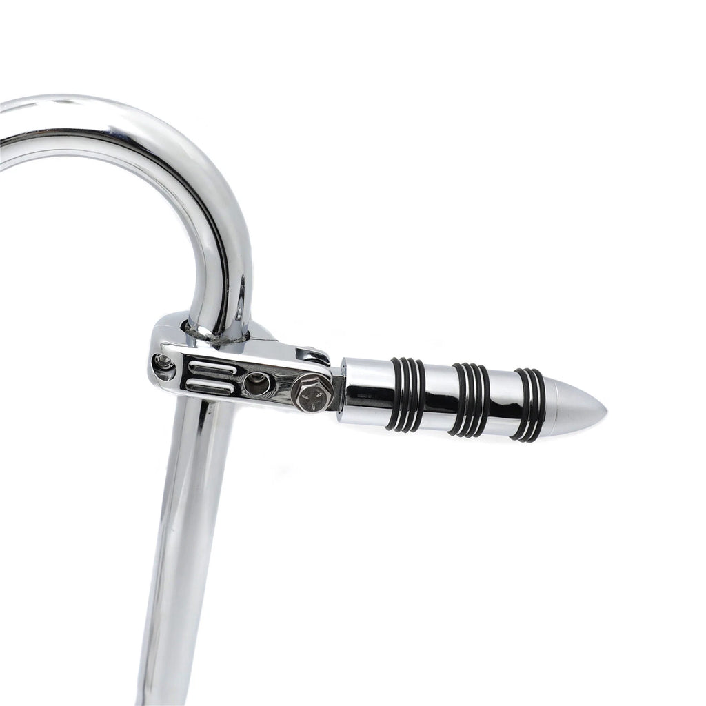 Chrome O Ring Footrest 1.25" w/ P-Clamp for Honda GL1800 GL1100 VT750 (2001–2023)