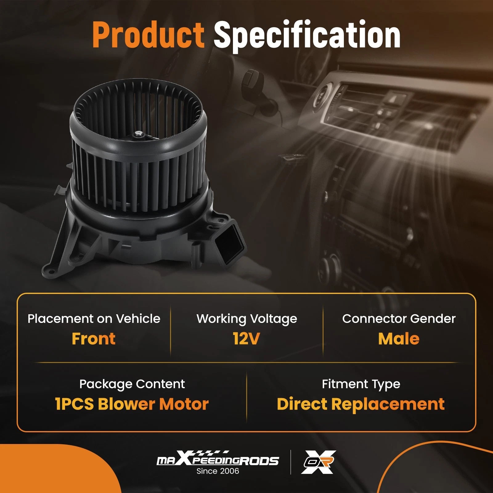 Heater Blower Motor for Fiat 500L (2014-2020)