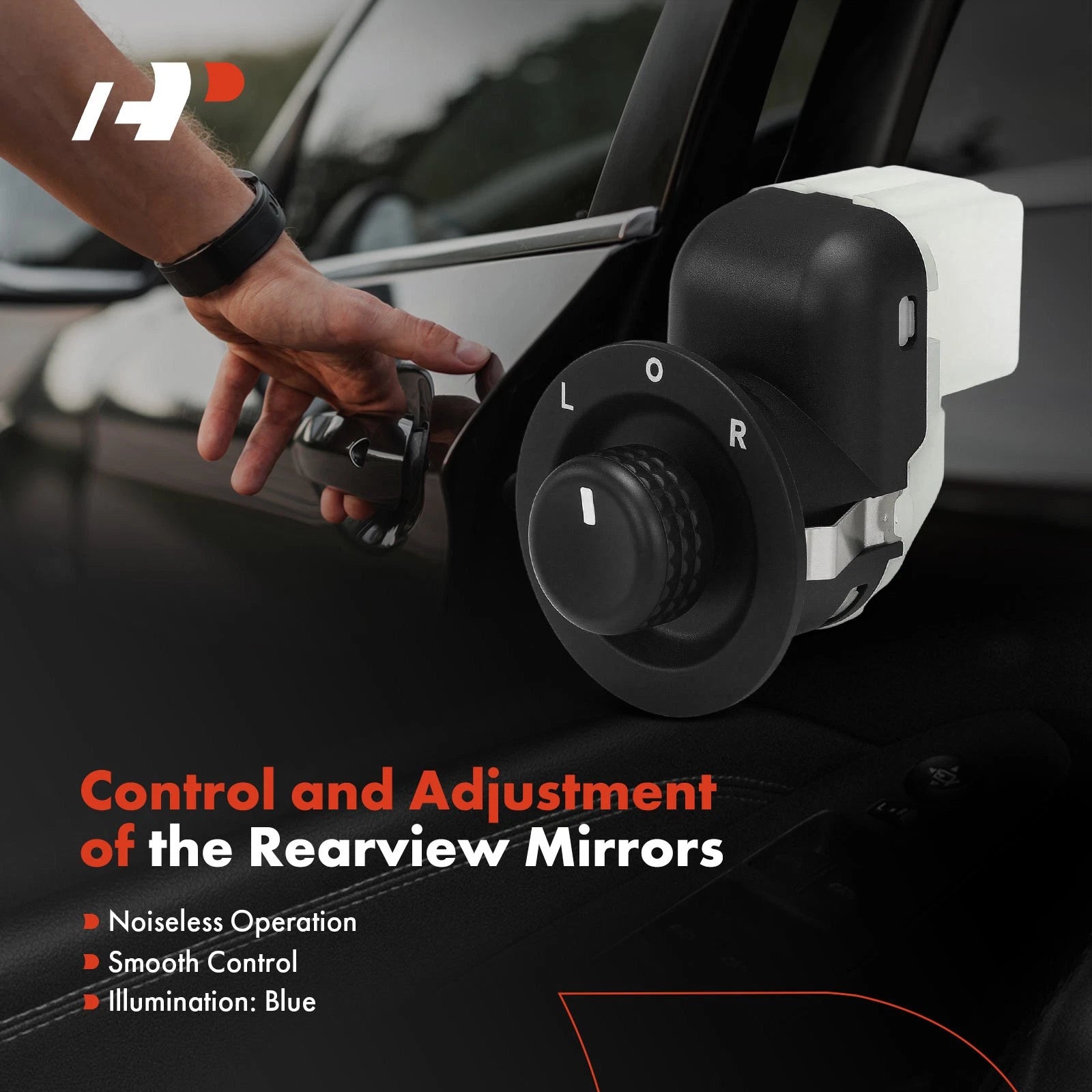 Door Remote Mirror Switch for Dodge Challenger, Jeep Wrangler (2011-2014)