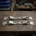 4X Stainless Steel Spring Loaded Clamps for Closet Security
