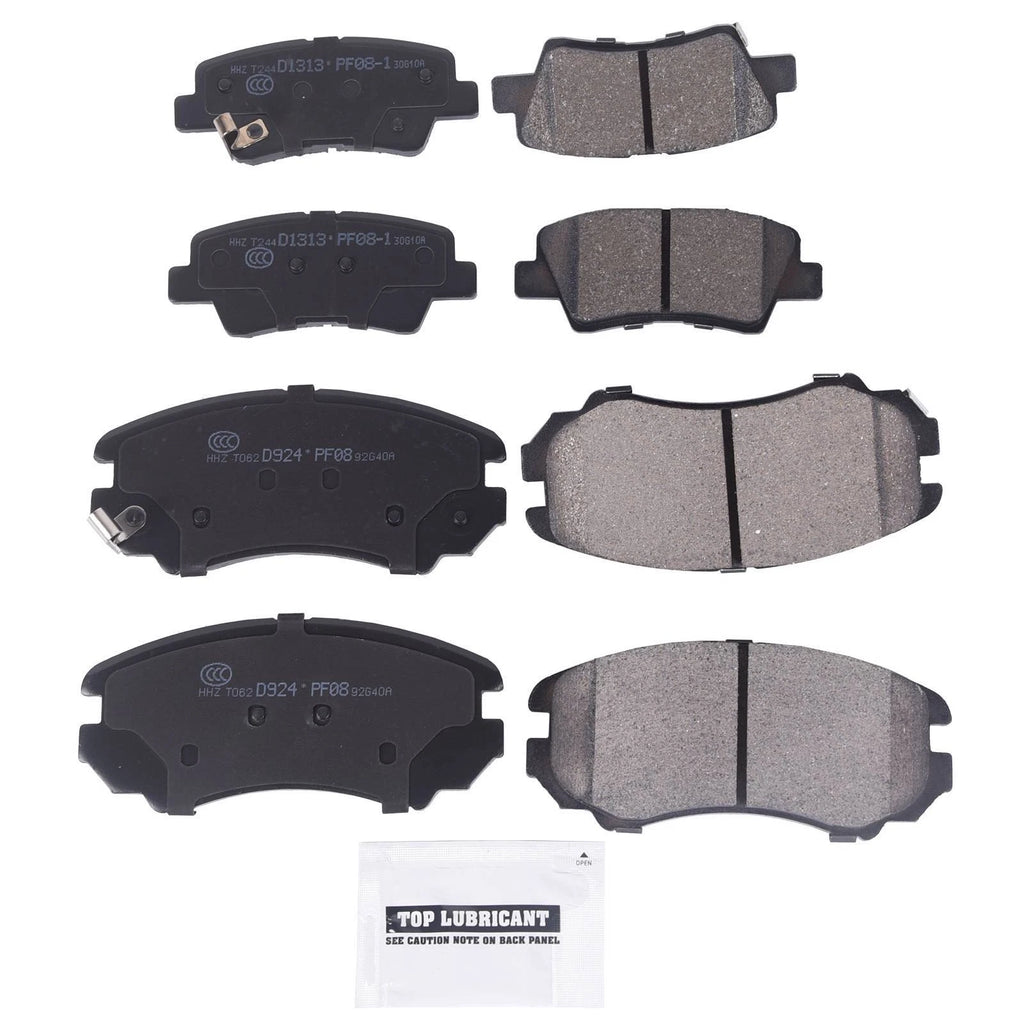 Set of 8 Ceramic Brake Pads for Kia Soul (2010–2013) Hyundai Sonata Elantra