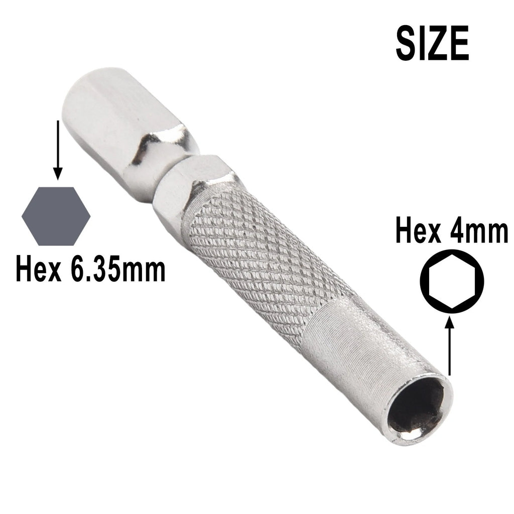 Set of 4 Hex Insert Bit Adapters for Toolbox - Chrome Vanadium Steel