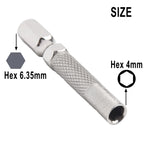 Set of 4 Hex Insert Bit Adapters for Toolbox - Chrome Vanadium Steel