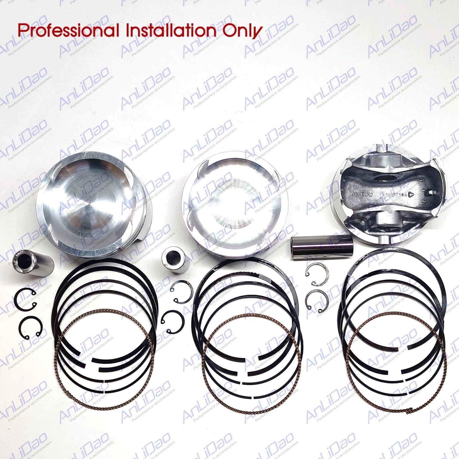 3Pcs Platinum Piston Kit for SeaDoo RXT/RXP 300HP (1630 4-Tec) 420892738