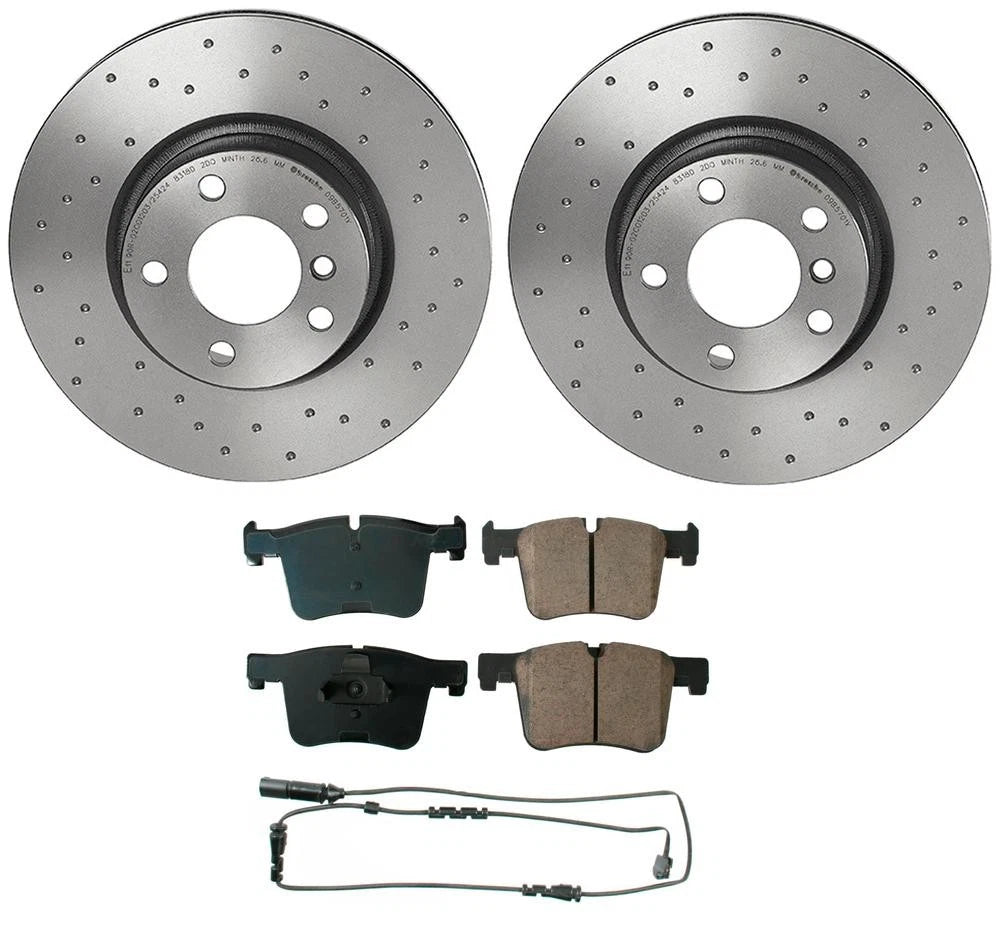 Front Brake Kit with Euro Pad & 328mm Drilled Rotors for BMW F25 F26 (2011–2017)