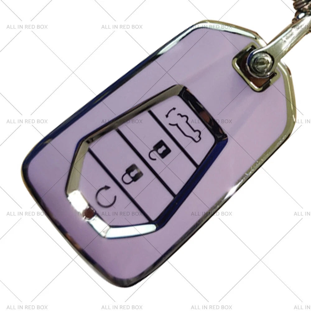 TPU Key Fob Cover for Isuzu D-MAX MU-X MUX (4 Button) (Purple)
