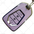 TPU Key Fob Cover for Isuzu D-MAX MU-X MUX (4 Button) (Purple)