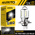 AUXITO H4 9003 HB2 LED Bulb for Motorcycle Headlight (Bi-color)
