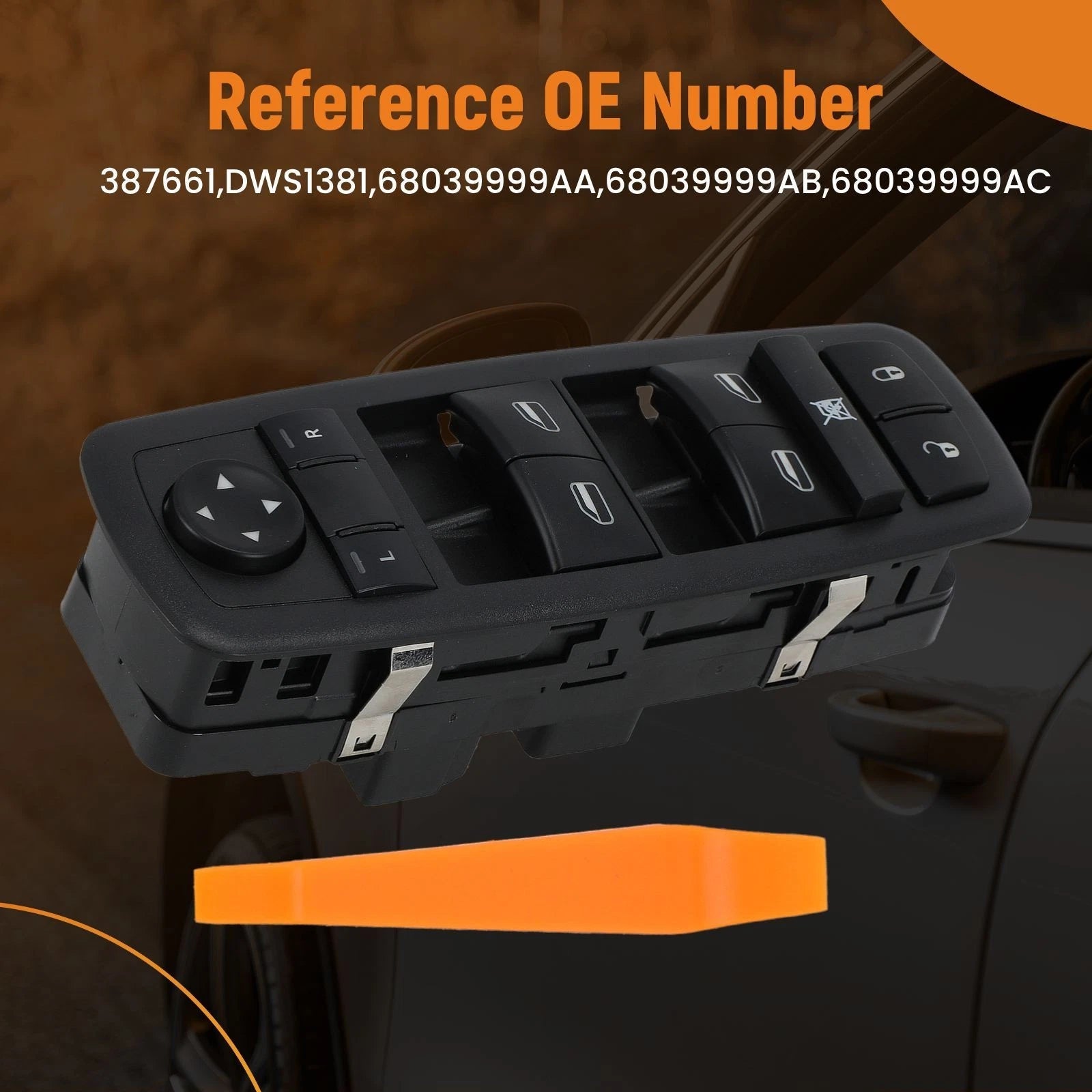 Driver Power Window Switch for Dodge Grand Caravan (2008–2010) 68039999AC