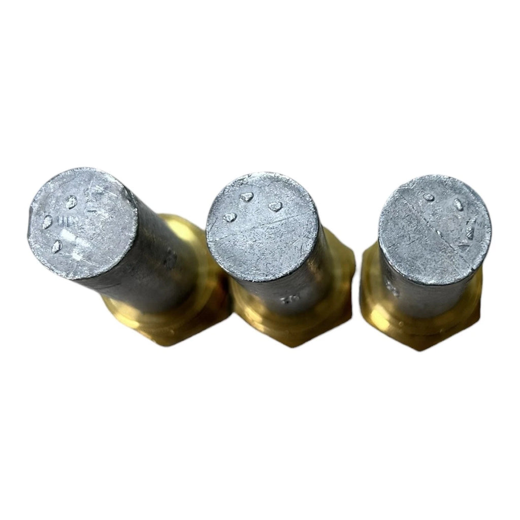 Set of 3 Zinc Pencil Anodes w/ Hex Head Cap for Camp E-3c