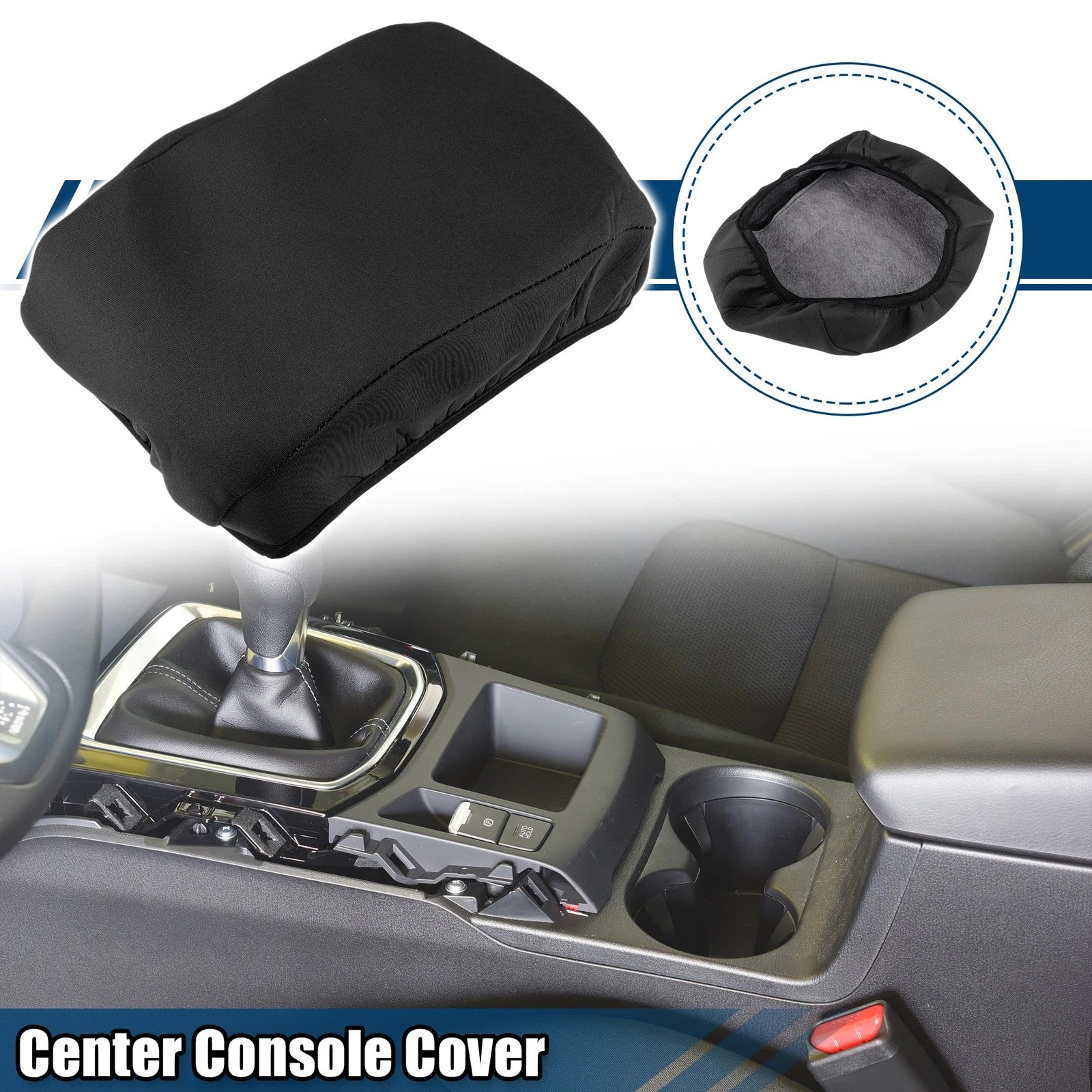 Center Console Armrest Cover for Ford Fusion (2010–2012) Neoprene Black