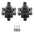 Set of 2 Ignition Coils & 4 Platinum Spark Plugs for Mercedes W202 R170 (1996–2004)