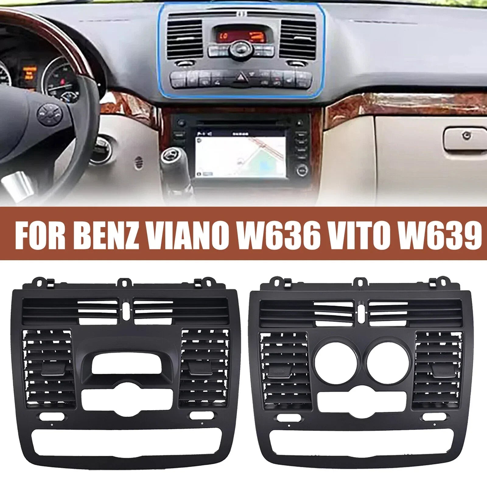 Dashboard Vent Outlet Grille Cover for Benz Vito/Viano (2003–2014)