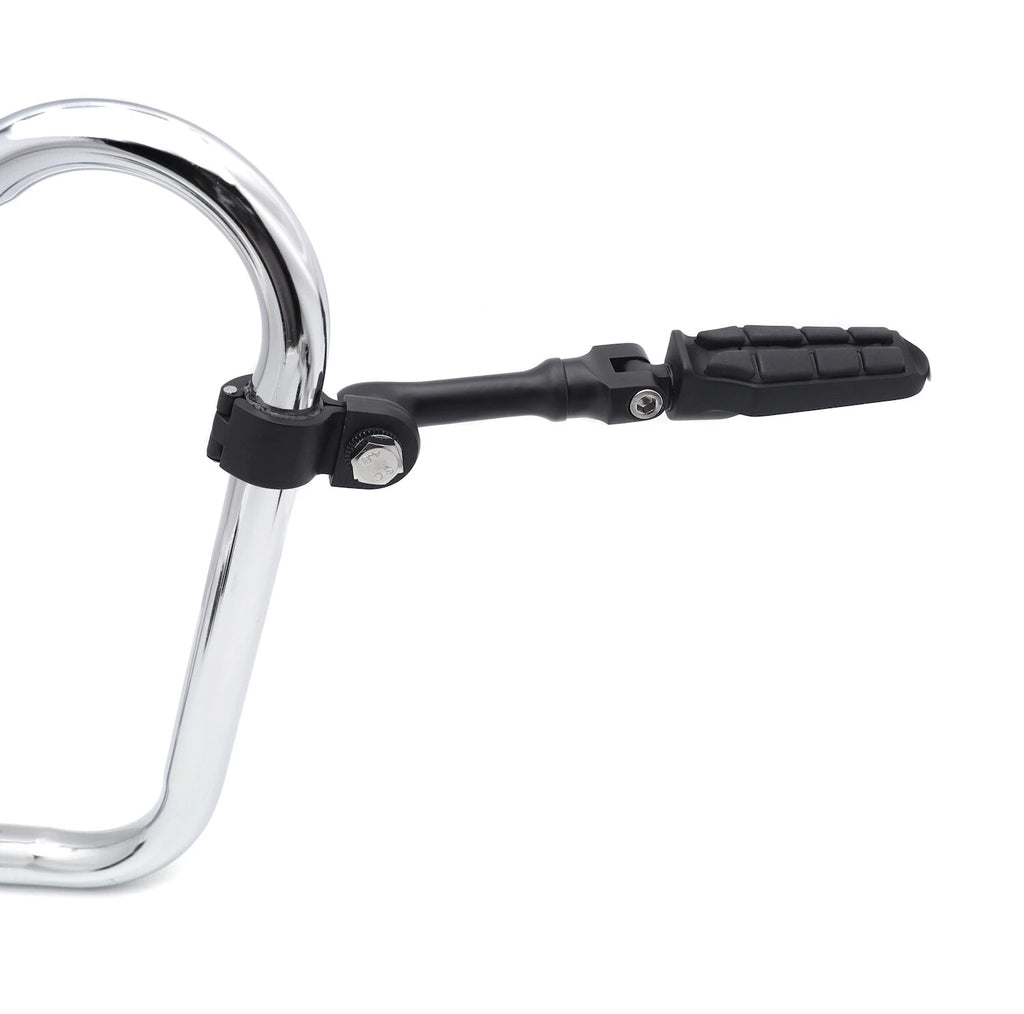 Saddle FootPeg for Harley (1.25" Engine Guard, Black)