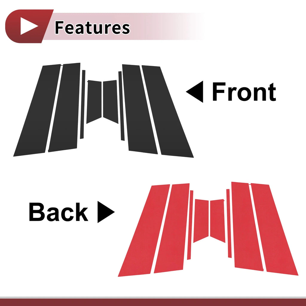 Door Pillar Window Trim for Chevrolet Onix (2020–2023) Black Left Right