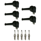 5X Ignition Coil Pack & Iridium Spark Plug for Volvo C30 C70 S40 (2006–2013)