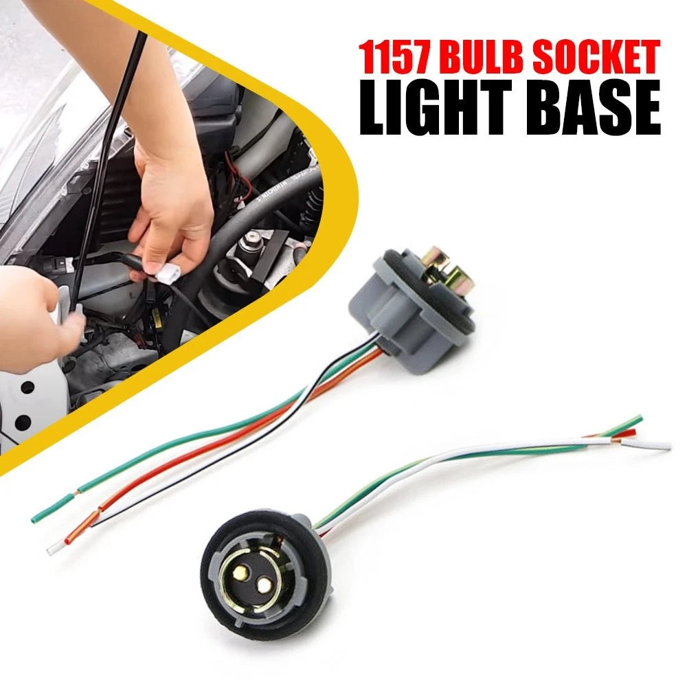 Pigtail Wire Female LED 1157 Brake Stop Turn Signal Socket for
