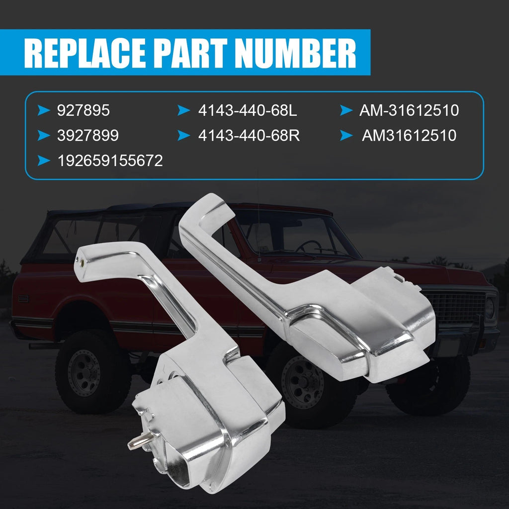 Chrome Pair Outside Door Handles for Chevy C/K 10 20 30 (1967–1972)
