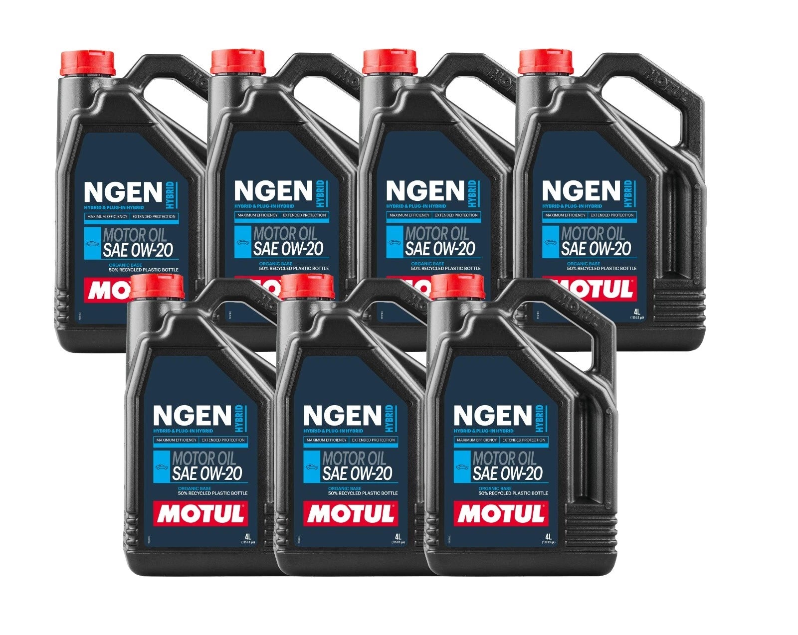 Set of 7 Motul Hybrid SAE 0W-20 Full Synthetic Motor Oil (28L)